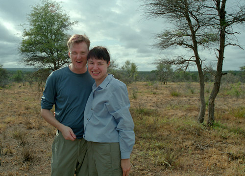 Geoff and Lenka on safari